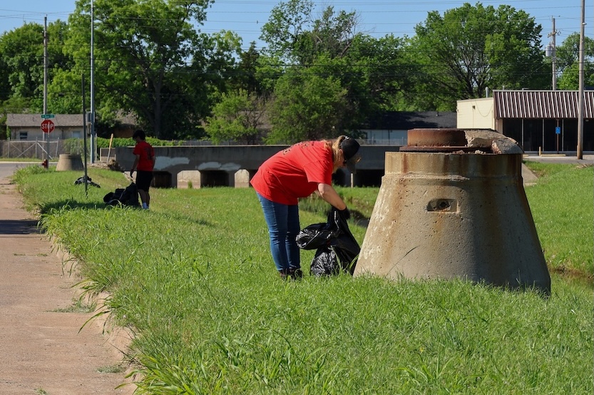 Lawton community volunteers collect multiple truckloads of trash during Stream Clean initiative