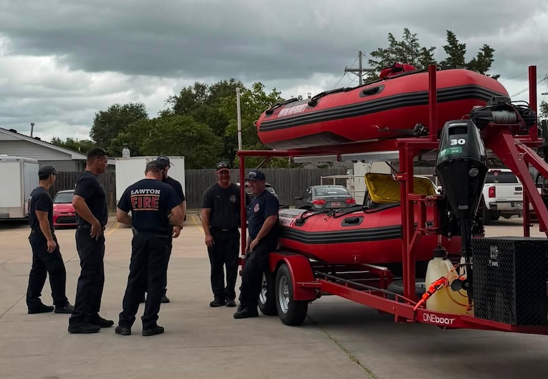 Lawton Fire Department boat teams relocate to Cotulla as flooding worsens in South Texas
