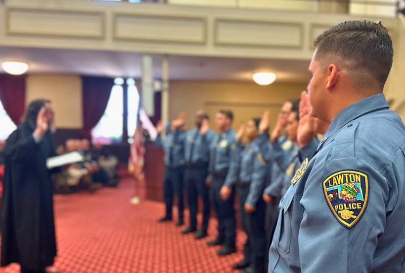 Lawton Police Department celebrates graduation of Academy Class 2026-24 after 24 weeks of training