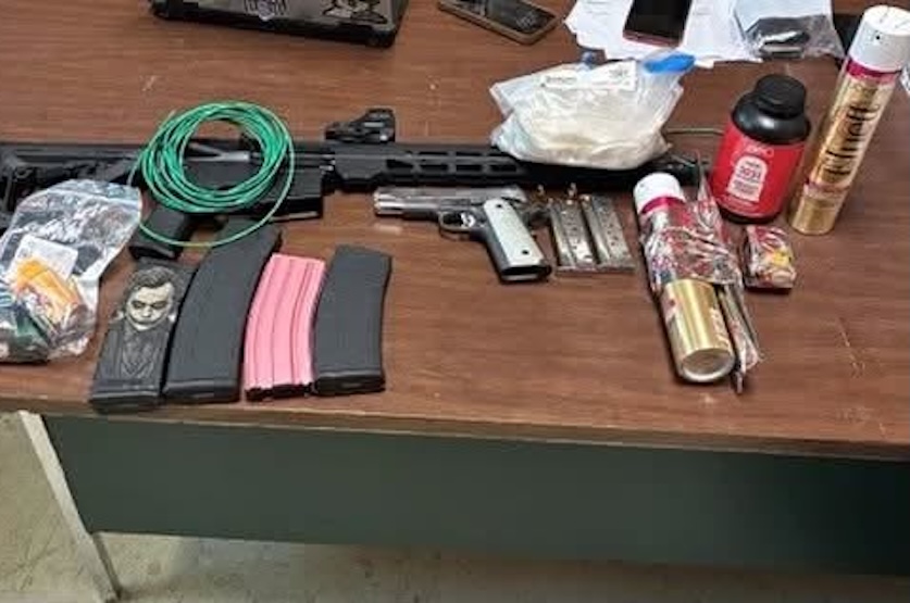 Oklahoma trooper pulls driver over for following too closely, discovers active pipe bomb, explosive materials, rifle, ammunition and armed driver during search