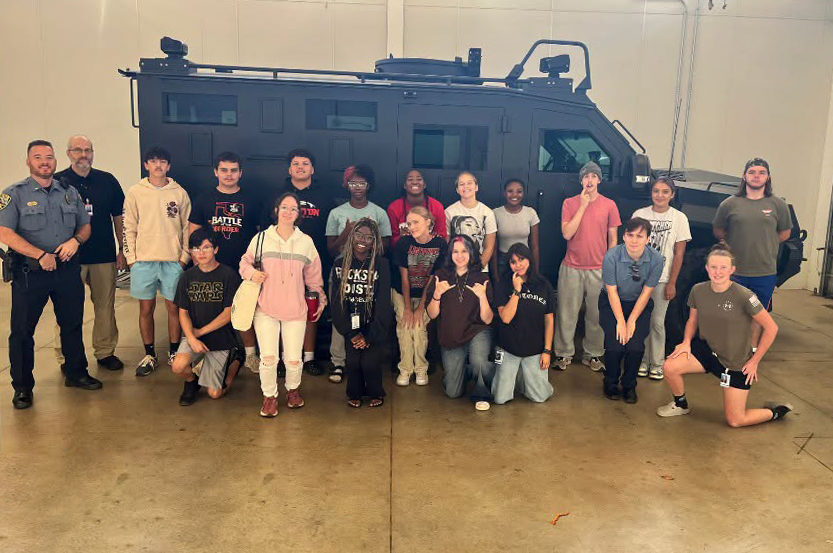 Lawton police give Great Plains Technology Center criminal justice students tour of Public Safety Facility